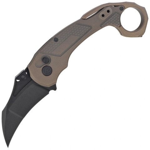 Nóż składany Kubey KB Knives Tactical Toucan Bronze Titanium, Blackwashed CPM 20CV by Jake Hoback (KB463C)
