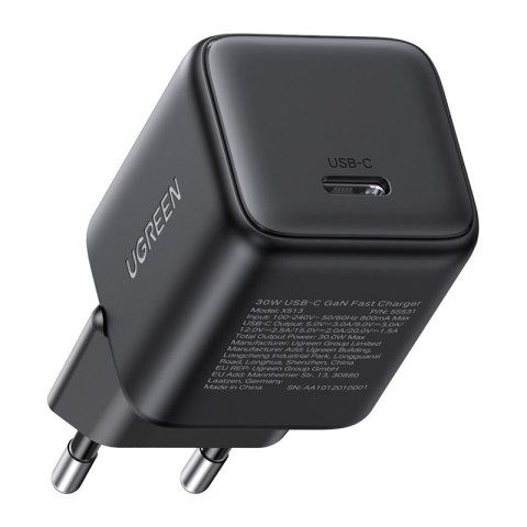 Ładowarka sieciowa Ugreen X513 30W GaN 1X USB-C (czarna)