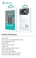 Devia Kabel Ultra3 USB-C PD 240 W, płaski, 1,5 m, pomarańczowy
