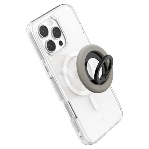 Pierścień magnetyczny Spigen Nano Pop MagSafe na telefon - szaro-czarny