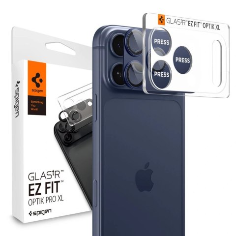 Szkło na obiektyw Spigen Optik Pro XL na iPhone 17 Pro - granatowe