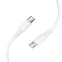 Kabel USB C do USB C Hoco 3A 60W 1 m X120 biały