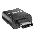 Adapter OTG USB C do USB A Hoco UA17 czarny