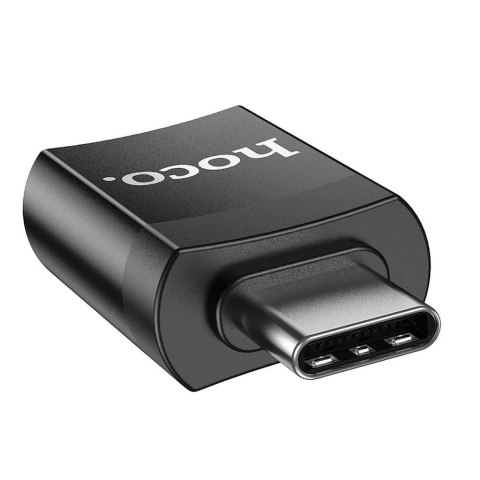 Adapter OTG USB C do USB A Hoco UA17 czarny