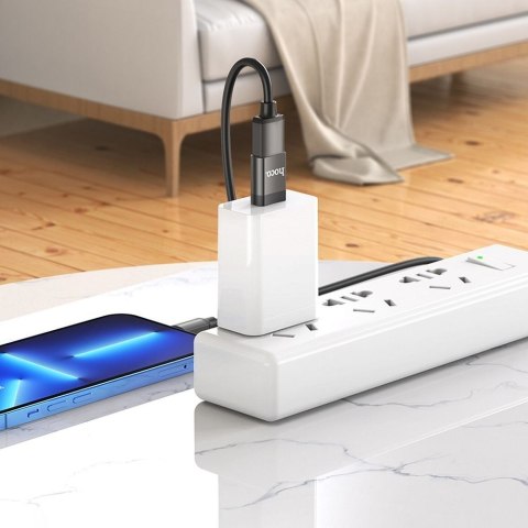 Adapter OTG USB C do USB A Hoco UA17 czarny