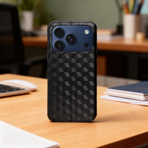 Etui z klapką na iPhone 17 / 18 Cubic Book czarne