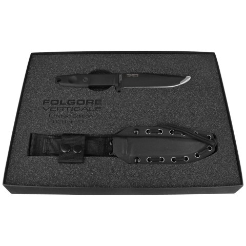 Nóż Extrema Ratio Folgore Verticale LE No 28/300 Black Forprene, Black M390 (04.1000.0202/M3/BLK/BLK)