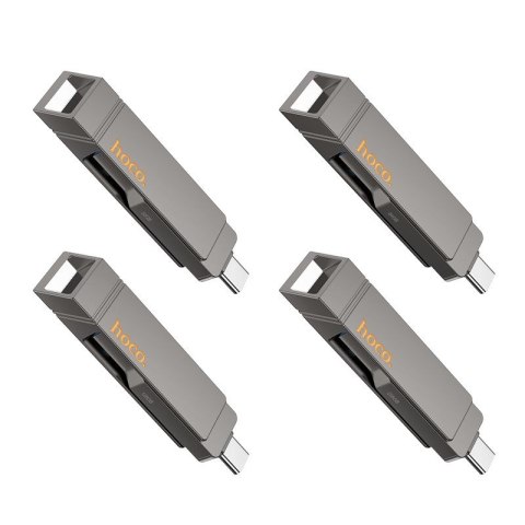 Pendrive 128GB USB 3.2 (USB A + USB C) Hoco UD15 szary