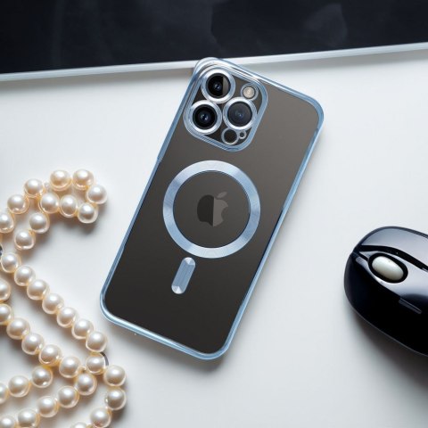 Etui na iPhone 12 Electro Mag Cover zgodne z MagSafe niebieskie
