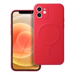Etui na iPhone 12 MINI Silicone Mag Cover zgodne z MagSafe (camera protection) czerwone