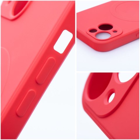 Etui na iPhone 13 MINI Silicone Mag Cover zgodne z MagSafe (camera protection) czerwone