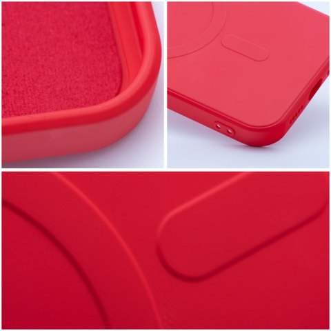 Etui na iPhone 13 MINI Silicone Mag Cover zgodne z MagSafe (camera protection) czerwone