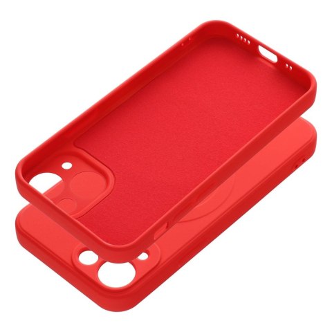 Etui na iPhone 13 MINI Silicone Mag Cover zgodne z MagSafe (camera protection) czerwone