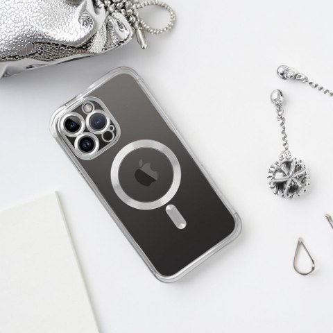 Etui na iPhone 13 PRO Electro Mag Cover zgodne z MagSafe srebrne