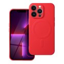 Etui na iPhone 13 PRO Silicone Mag Cover zgodne z MagSafe (camera protection) czerwone