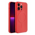 Etui na iPhone 13 PRO Silicone Mag Cover zgodne z MagSafe (camera protection) czerwone