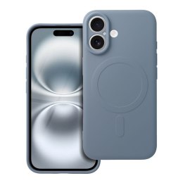 Etui na iPhone 16 Silicone Mag Cover zgodne z MagSafe (camera protection) jasnoniebieskie