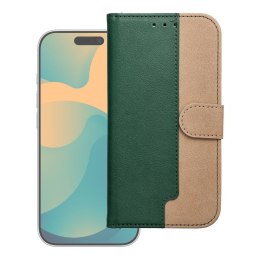 Etui z klapką na iPhone 17 / 18 Split Book zielono-złote