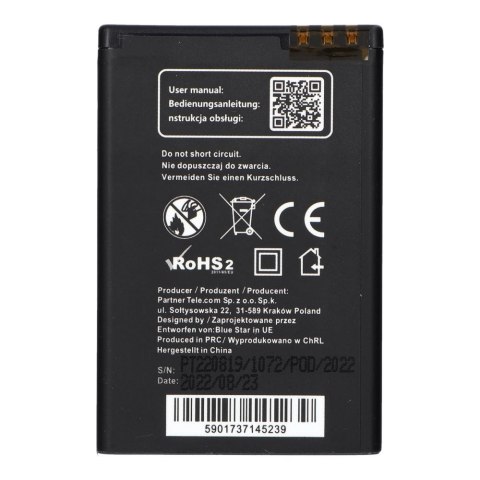 Bateria do Nokia E52 / E71 / N97 / E61i / E63 / E90 / 6650 FLIP 1600 mAh Blue Star Premium