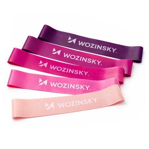 Gumy oporowe do ćwiczeń Wozinsky WGO-5A z TPE - 5 szt.