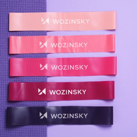 Gumy oporowe do ćwiczeń Wozinsky WGO-5A z TPE - 5 szt.