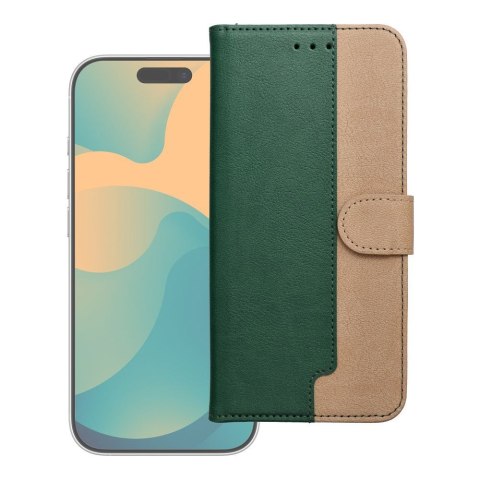 Etui z klapką na iPhone 17 PRO / 18 PRO Split Book zielono-złote