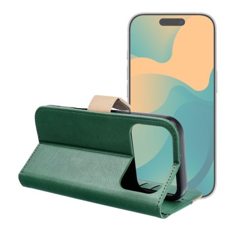 Etui z klapką na iPhone 17 PRO / 18 PRO Split Book zielono-złote