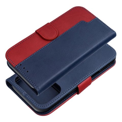 Etui z klapką na iPhone 17 PRO / 18 PRO Split Book granatowo-czerwone