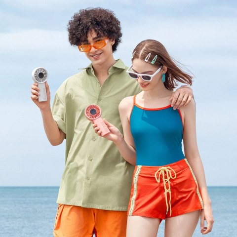 Mini wentylator Jisulife Handheld Fan Life4 3600mAh przenośny wiatraczek USB - szary