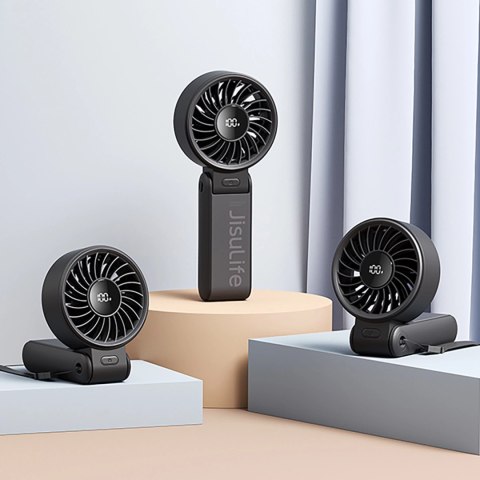 Mini wentylator Jisulife Handheld Fan Life7 3600mAh przenośny wiatraczek USB - czarny