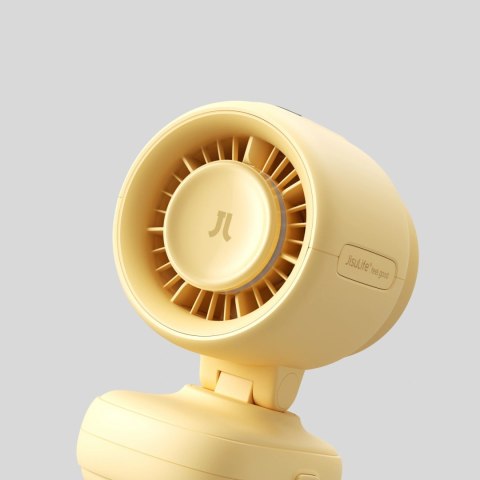 Mini wentylator Jisulife Stroller Fan 4 5000mAh na wózek dziecięcy z metalowym klipsem - żółty