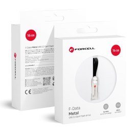 Pendrive 16GB USB 3.2 Gen 1 (USB A) Forcell F-Data Metal srebrny