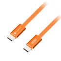 Kabel USB C do USB C Forcell F-Energy QC4.0 PD 3A 60W Cafule Flat 1,2 m CCFN23 pomarańczowy
