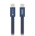 Kabel USB C do USB C Forcell F-Energy QC4.0 PD 5A 100W Cafule Flat 1,2 m CCFN23 granatowy