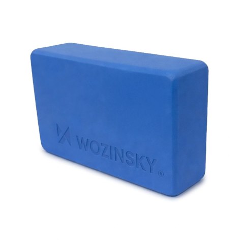 Kostka do jogi Wozinsky WKDJ-B1 do pilatesu i ćwiczeń rozciągających - niebieska