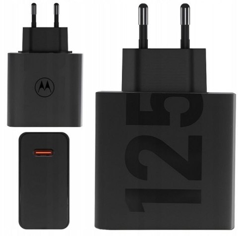 MOTOROLA oryginalna ładowarka sieciowa Typ C 125W MC-1259 czarna bulk