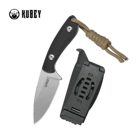 Noż Kubey Bloom Black Coarse Micarta, Beadblasted 14C28N by Scott Halpern (KU411A)