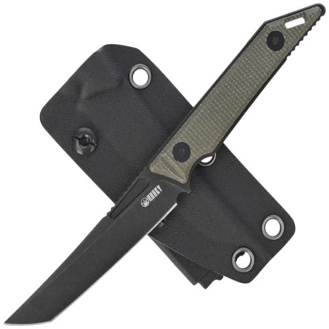 Nóż Kubey Goliath Green Micarta, Blackwashed 14C28N by Jake Hoback (KU430F)