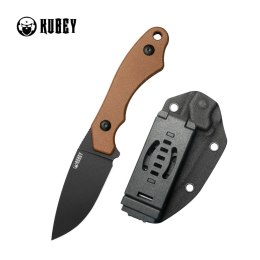 Nóż Kubey TLB I Brown Micarta, Blackwashed 14C28N by Alessandra De Santis (KU467D)