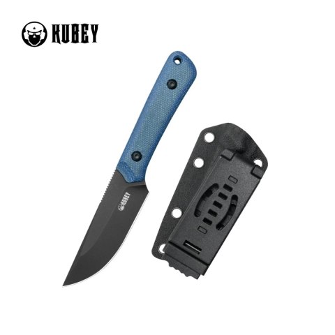 Nóż Kubey Thorn Blue Micarta, Blackwashed 14C28N by Scott Halpern (KU413D)