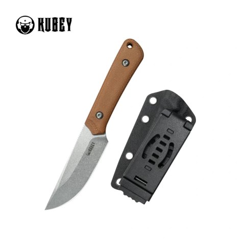 Nóż Kubey Thorn Brown Micarta, Beadblasted 14C28N by Scott Halpern (KU413E)