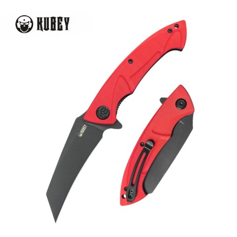 Nóż składany Kubey Anteater Red G10, Blackwashed 14C28N (KU212F)