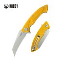 Nóż składany Kubey Anteater Yellow G10, Dark Oxide Beadblasted 14C28N (KU212K)