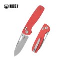 Nóż składany Kubey Bluff Red G10, Sandblasted 14C28N by Garet Caronna (KU248H)