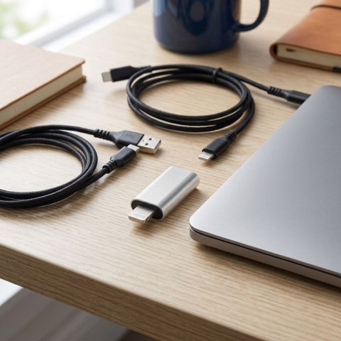 Adapter USB C do Lightning Blue Star biały