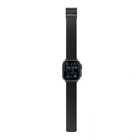 Pasek AMAZINGTHING Titan Premium Metal Band na AppleWatch 38/40/41/42/44/45/46/49 mm - czarny