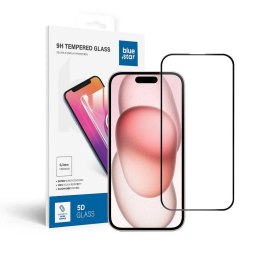Szkło hartowane 5D do iPhone 15 / 16 (full glue) Blue Star czarne