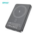 BWOO P82 BO power bank 10000mah 15w ładowanie bezprzewodowe ciemnoszary