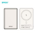 BWOO P82 BO power bank 10000mah 15w ładowanie bezprzewodowe jasnoszary