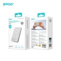 BWOO P82 BO power bank 10000mah 15w ładowanie bezprzewodowe jasnoszary